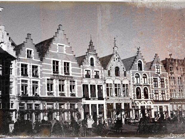 Brugge (Bruges) Foto's gemaakt in Brugge en door mij verouderd naar afdrukken uit begin 1900 © Pepperpics / Bram Bonnewel